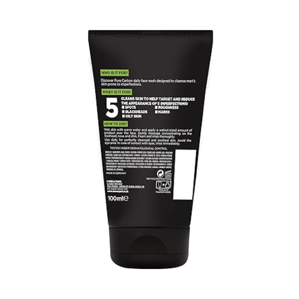 L'Oréal Paris Men Expert Pure Charcoal Purifying Daily Face Wash is a 100ml