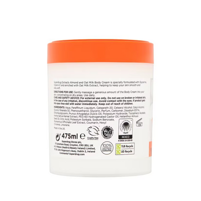 Superdrug Extracts Almond & Oat Milk Body Cream 475ml