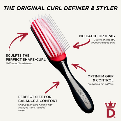 Denman D3 Original Styling Brush – 7 Row
