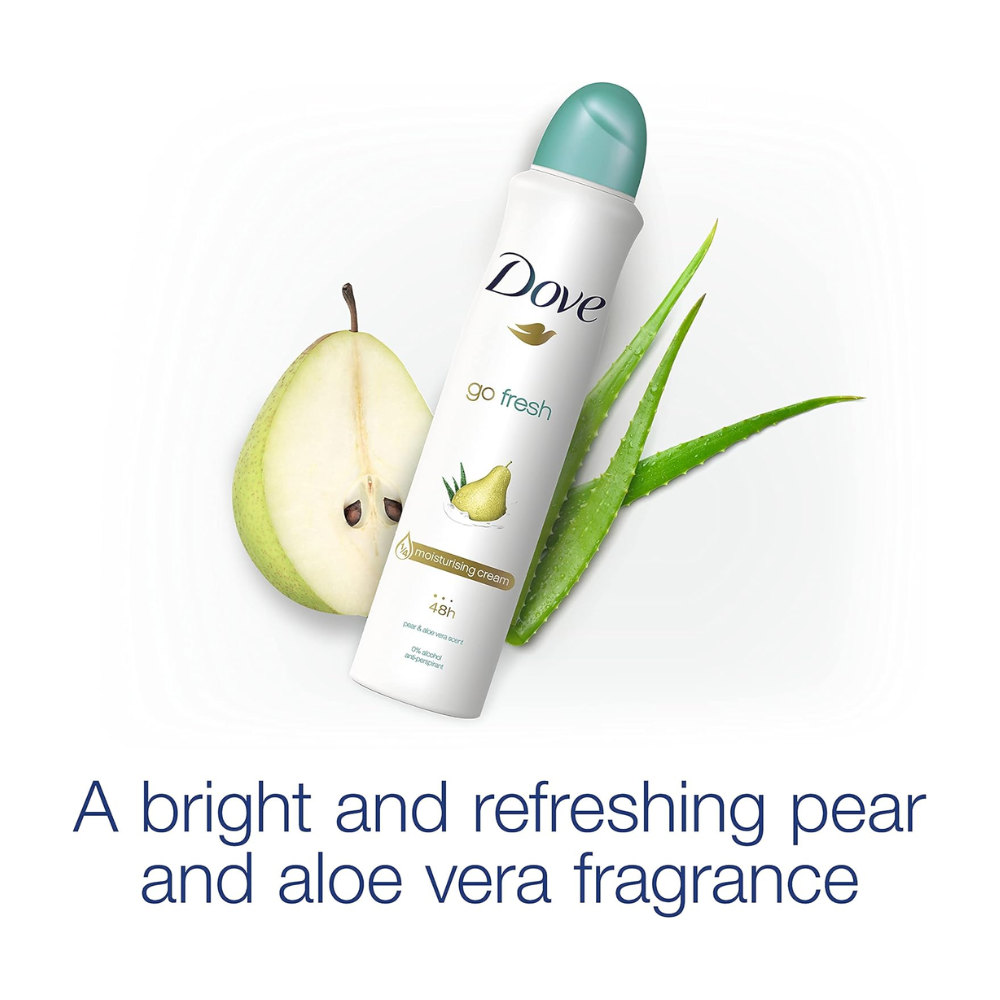 Dove Go Fresh Pear & Aloe Vera Anti-Perspirant Deodorant Aerosol – 250ml