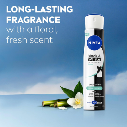 NIVEA Black &amp; White Invisible Fresh Antiperspirant Spray 250ml