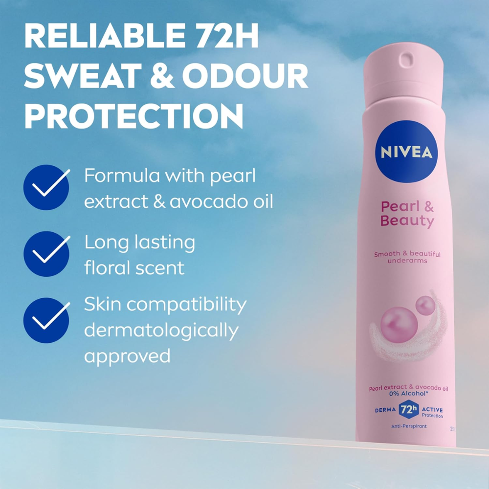 NIVEA Pearl &; Beauty Antiperspirant Spray 250ml