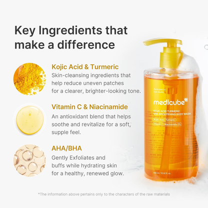 Medicube Kojic Acid Turmeric Brightening Body Wash 400ml