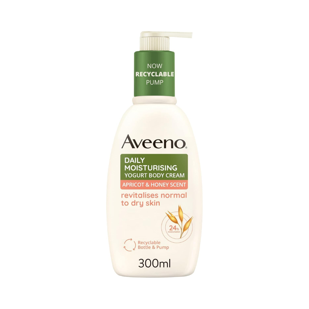 Aveeno Daily Moisturising Yogurt Body Cream, Apricot &amp; Honey Scent 300ml