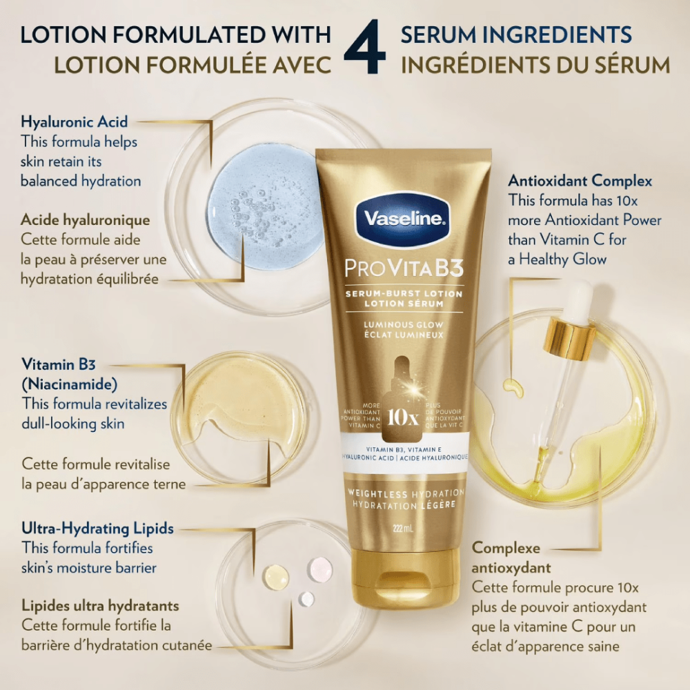 Vaseline Pro VitaB3 Serum Burst Lotion 222ml