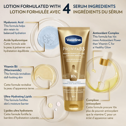 Vaseline Pro VitaB3 Serum Burst Lotion 222ml