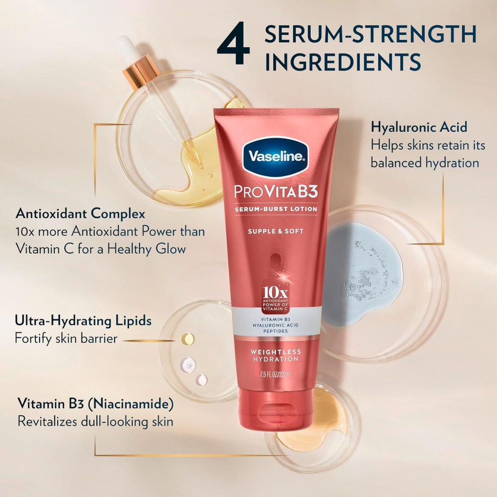 Vaseline Pro VitaB3 Serum Burst Lotion – Flawless Bright 222ml