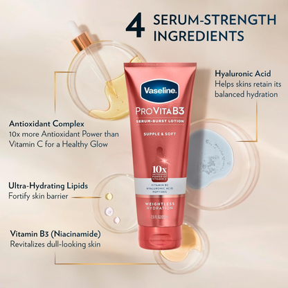 Vaseline Pro VitaB3 Serum Burst Lotion – Flawless Bright 222ml
