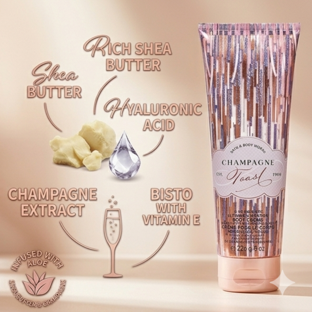 Bath & Body Works Ultimate Hydration Body Cream – Champagne Toast (226g)