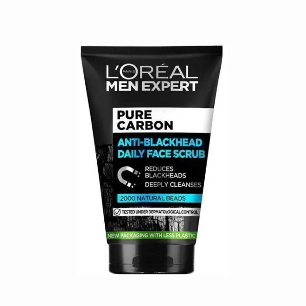 L'Oréal Men Expert – Pure Carbon Anti-Blackhead Face Scrub (100ml)