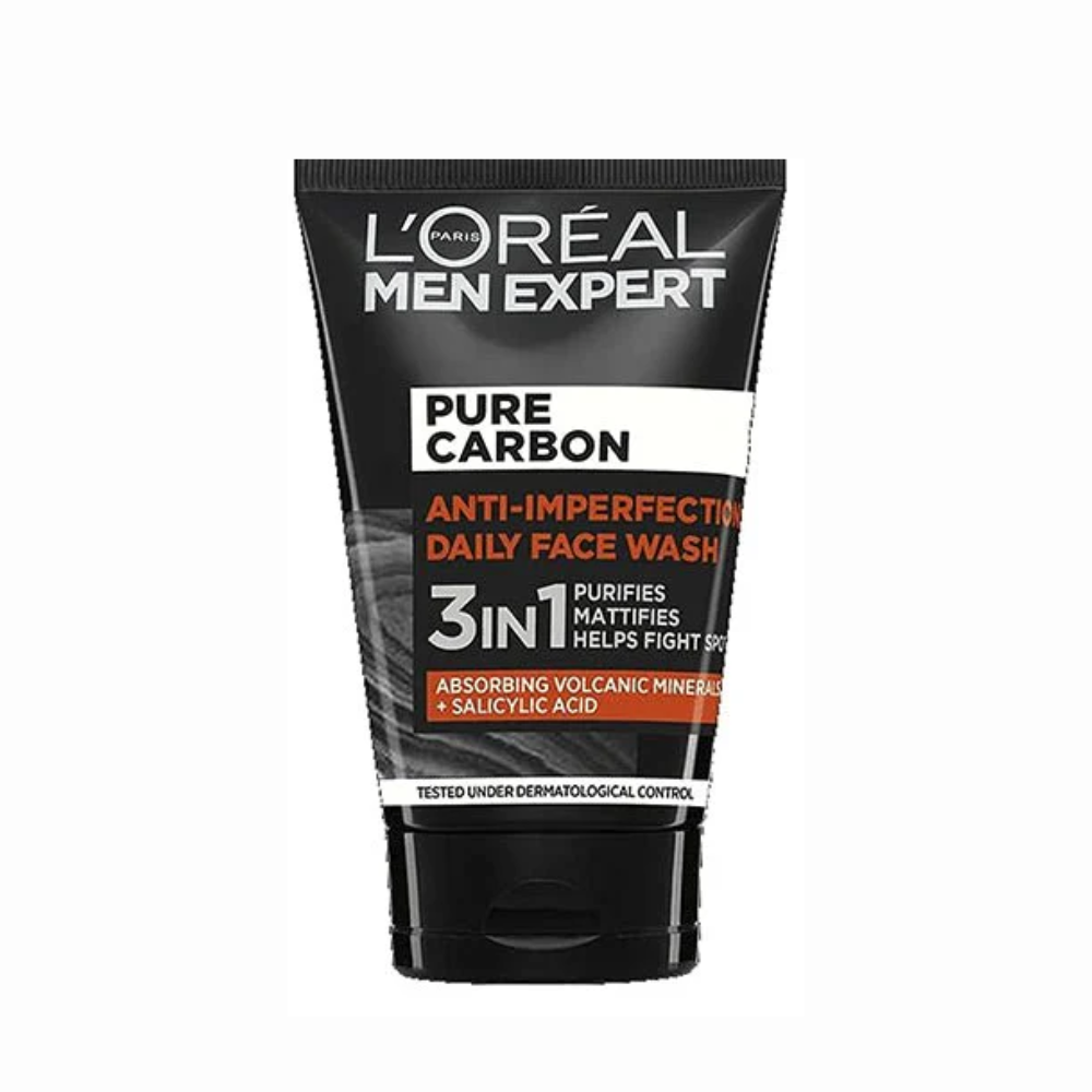 L'Oréal Men Expert – Pure Carbon Anti-Imperfection Daily Face Wash (100ml)
