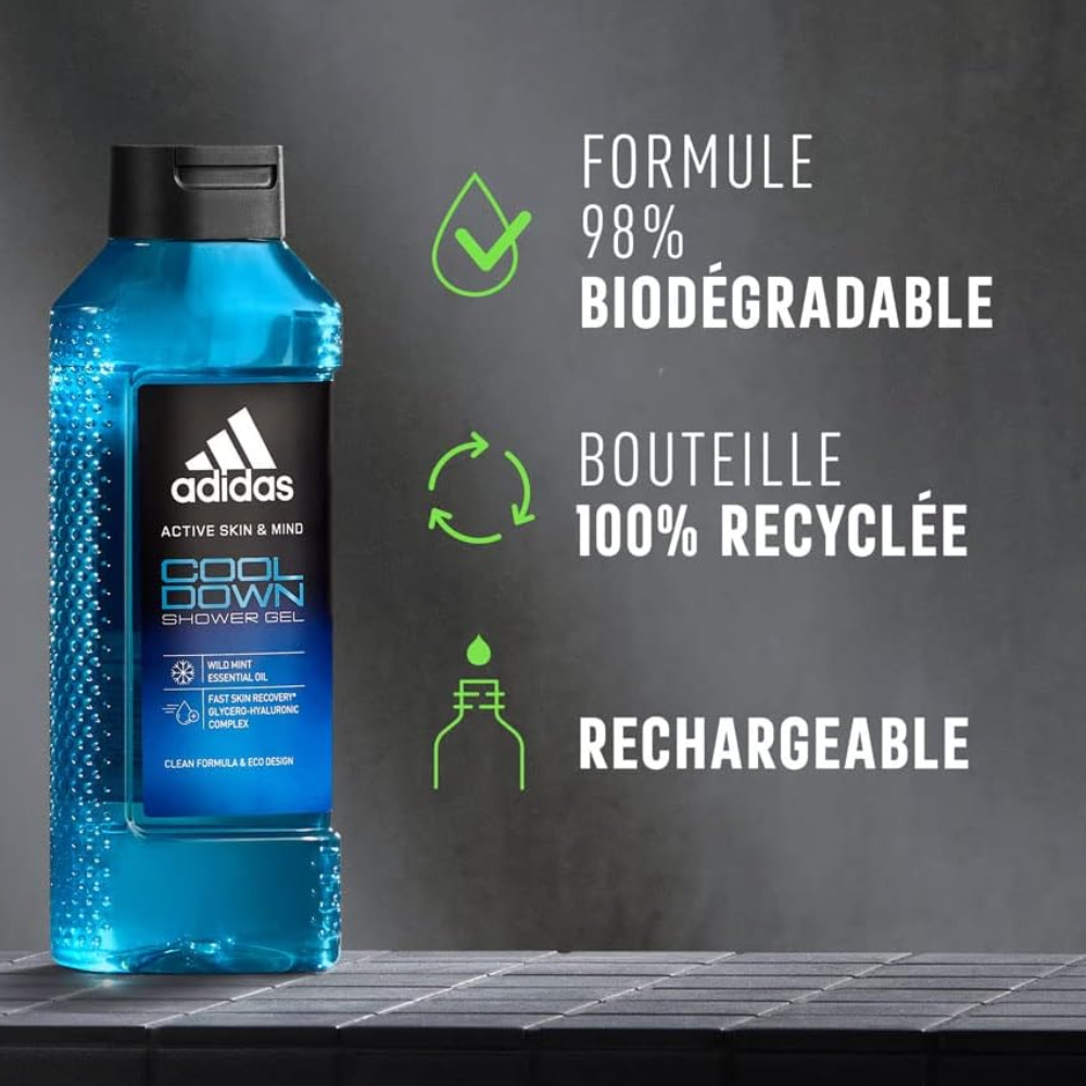 Adidas Active Skin &amp; Mind – Cool Down Shower Gel for Men (250ml)