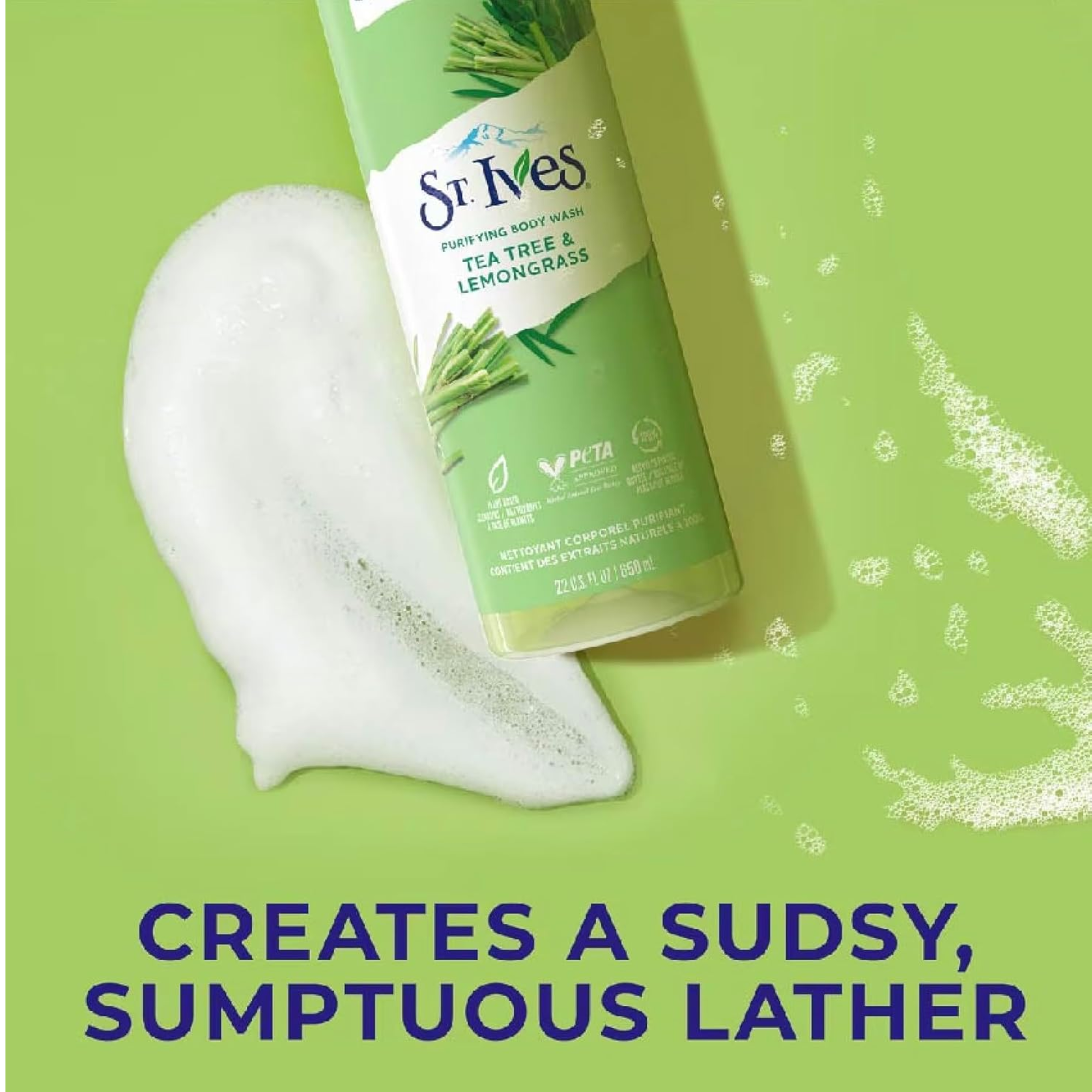 St. Ives Tea Tree & Lemongrass Purifying Body Wash (650ml)