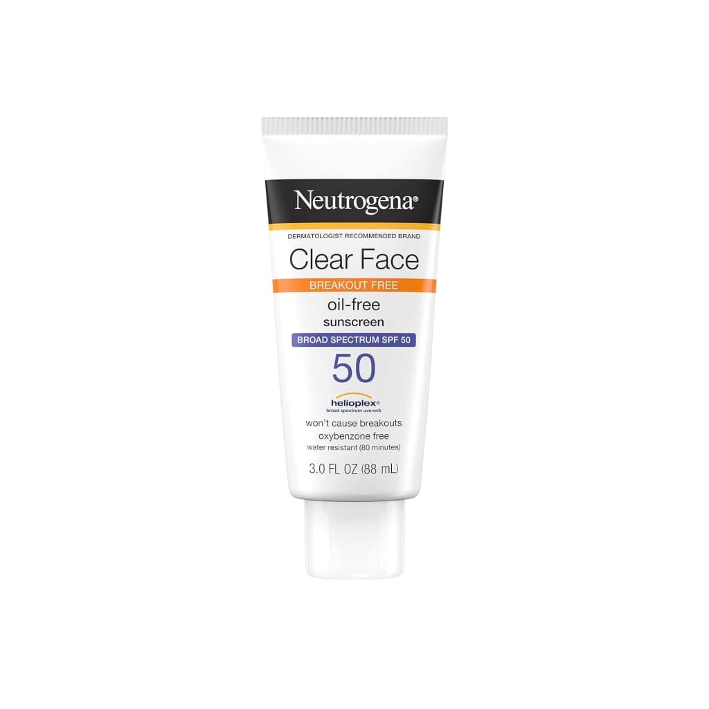 NEUTROGENA CLEAR FACE BREAKOUT FREE OIL FREE SUNSCREEN SPF 50 88ML ...